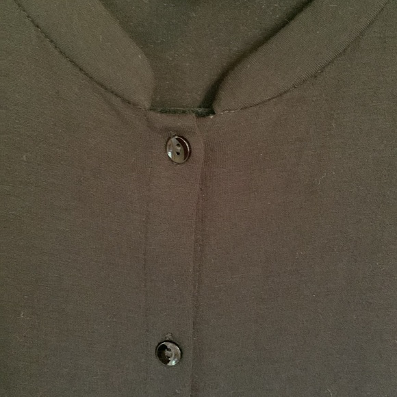 EILEEN FISHER Long Button Front Long Sleeve Tunic Cardigan Dress Black Size S/P - Picture 9 of 14